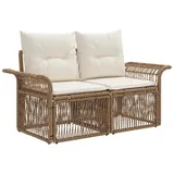 vidaXL Garten-Sofa 2-Sitzanzahl 0 x 0 x 0 cm Beige