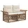 vidaXL Garten-Sofa 2-Sitzanzahl 0 x 0 x 0 cm Beige