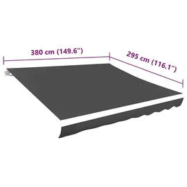 vidaXL Markisenbespannung 400 x 300 cm silber