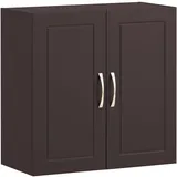 SoBuy Hängeschrank Badschrank mit Zwei Türen Küchenschrank Medizinschrank Wandschrank Badmöbel Braun BHT ca. 60x60x30cm FRG231-BR