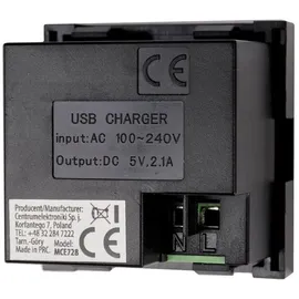 Maclean Brackets USB-Steckdose Schwarz