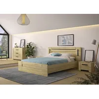 Gami Einzelbett Sofia 217 x 207 x 99 cm Eiche goldfarben gold