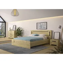 Gami Einzelbett Sofia 217 x 207 x 99 cm Eiche goldfarben gold