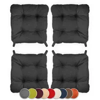 Sunnypillow 4er Set Stuhlkissen mit Klettverschluss Maße: 40 (vorne)