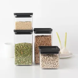 Brabantia 4x1 Brabantia Vorratsdose Tasty eckig, dunkelgrau