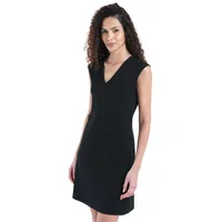 Icebreaker Merino 200 Granary V Neck Kleid - Black - L