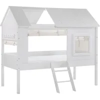 58 aufm Kessel Baumhaus Bett mit Vorhang Kanika 209x137x185
