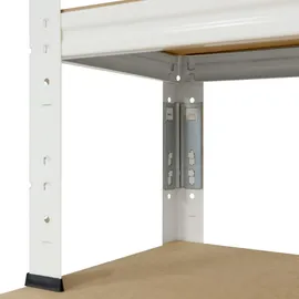 shelfplaza Werkbank Metall 190x100x60 cm weiß