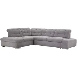 sit&more Ecksofa »Pale L-Form«, inklusive Kopfteilverstellung, wahlweise mit Bettfunktion, grau