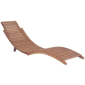 vidaXL Sonnenliegen 2 Stk. Massivholz Teak