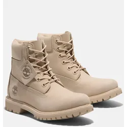 Schnürboots TIMBERLAND "Timberland Premium 6 INCH LACE UP", Gr. 38,5, lt bei nubuck, Leder, sportlich, Schuhe, Winterstiefel, Schnürstiefel, Winterschuhe, wasserdicht