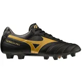 Mizuno Morelia II Pro FG Herren Fussball-Rasenschuhe Black/Gold/DarkShadow, 41