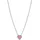 Pandora Erhabenes Herz Halskette Pink Silber 45cm