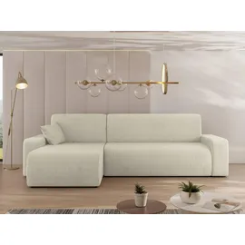 Mirjan24 Ecksofa Creme, Textil, 5-Sitzer, L-Form 244x145 cm, Wohnzimmer, Sofas - Couches, Wohnlandschaften, Ecksofas