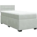 vidaXL Boxspringbett 90 x 200 cm Hellgrau