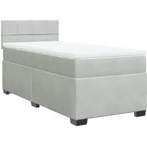 vidaXL Boxspringbett 90 x 200 cm Hellgrau