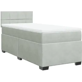 vidaXL Boxspringbett 90 x 200 cm Hellgrau