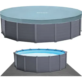 Intex  Graphite Panel Pool Set 478 x 124 cm inkl. Sandfilteranlage 26384