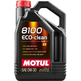 Motul 102889 Motoröl 8100 Eco-Clean 0W-30, 5 L, Brown