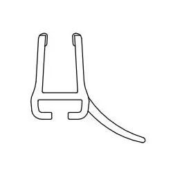 HSK Wasserabweisprofil gerade E100058-5-99, Ersatzteile, transparent