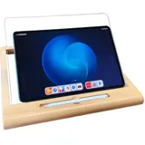 Tablet -Ständer Verstellbar, Holzdesktop -Tablet -Halter mit Bleistiftschlitz, 5 Winkeleinstellungen, Acrylpanel, Pad -Ständer Zum Zeichnen des Lesens Tippen Ansehen Video