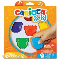 Carioca Teddy Wachsmalstifte 6 St. mehrfarbig