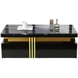 stilvora Couchtisch Schwarz MDF 100 x 40 x 50 cm