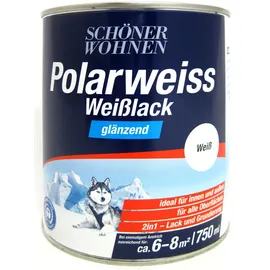 Schöner Wohnen Polarweiss Weißlack weiß glänzend 2,5 l