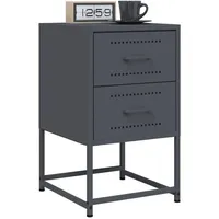 VidaXL Nachttische 2 Stk. Anthrazit 36x39x60,5 cm Stahl