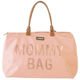 Childhome Childhome, Mommy Bag, Wickeltasche, Mutterschaft, Reisetasche, Großes Fassungsvermögen, Wickelunterlage, Verstellbarer Schulterriemen, Unterteilt, Isotherm-Tasche, Kofferdurchführung, Rosa/Gold