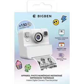 Bigben Interactive Sofortbildkamera 12MP 1080P Full HD Weiß