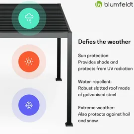 Blumfeldt Pavillon 3 x 3 m Schwarz