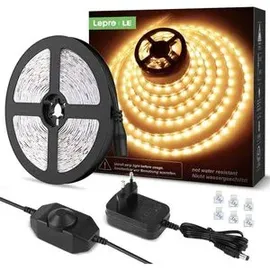 Lepro LED-Streifen Dimmbar, Warmweiß für Innen 230 V, Selbstklebend 10 m