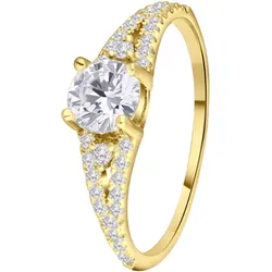 Lucardi Ringe 925 Silber Gold - 58mm Damen 