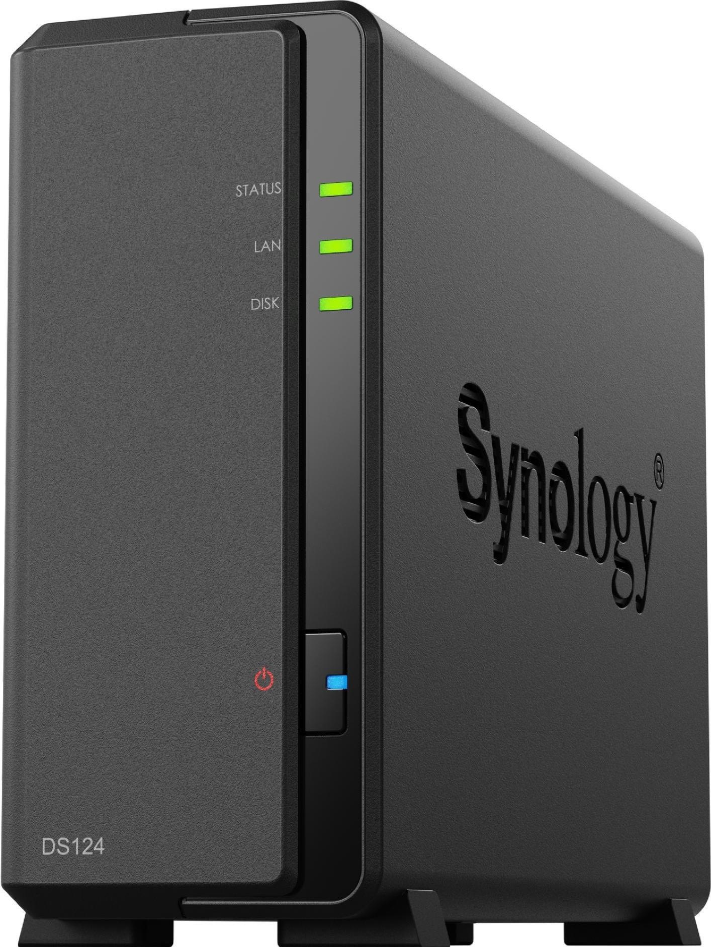 Synology DS124 (0 TB), NAS, Schwarz