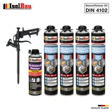Brunnenschaum 4 x 750ml Bauschaum 1 x Reiniger Montageschaum Schaum Pistole
