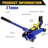 Auto Wagenheber - Hydraulischer Rangierwagenheber Niedrigprofil - 2 t Tragkraft - Hubbereich 13,5–32 cm - Stahl