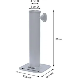 Mendler Schirmständer für Bodenanker/-platte/-montage Sonnen-/Ampelschirm, Metall Ø 38-48mm