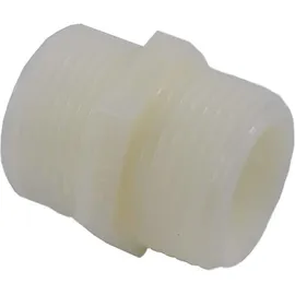 KLASEBO® Schlauchverbinder Kunststoff Doppelnippel 1 1/2"