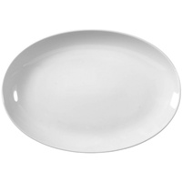 Seltmann Weiden Geschirr-Set Platte oval 35 cm Rondo weiss uni 7 von Seltmann Weiden, Porzellan