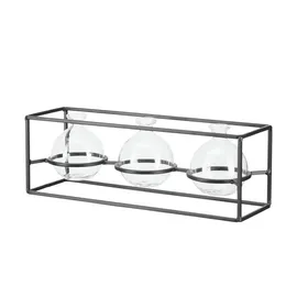 Möbel Kraft Metalllaterne  Schwarz  Metall,Glas