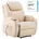 MCombo Relaxsessel elektrisch Kunstleder 92 x 109 x 92 Beige mit Massagefunktion