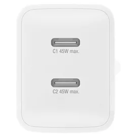 4smarts Ladegerät PDPlug Dual 45W GaN 2C, weiß