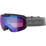 Alpina PHEOS Q-LITE - Verspiegelte, Kontrastverstärkende Skibrille Mit 100% UV-Schutz Für Erwachsene, black-grey, One Size