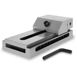 EBERTH Niederzugschraubstock 150 mm, Spannweite 200 mm, aus robustem Stahl, professioneller Präzisionsschraubstock für Werkstatt und Montagearbeiten