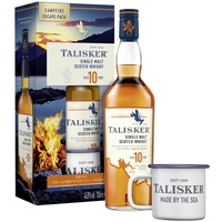Talisker 10 Years Single Malt Scotch Whisky Geschenkbox mit Emaille Tasse 45,8% ...