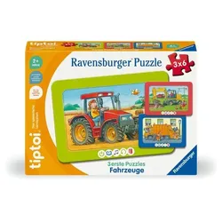 Ravensburger tiptoi Puzzle 00227 - 3 erste Puzzles: Fahrzeuge, niedliche Rahmenpuzzles für Kinder ab 2 Jahren