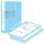 PRICARO Rezeptordner DIN A5 35 mm Blau