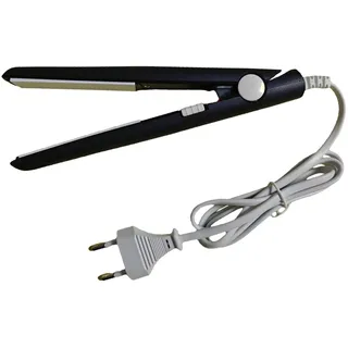schwarz 2-in-1 Mini Haarglätter,Curling Stange gerade Board Curler Richtmaschine,Keramik-Heizplatte,tragbare Keramik flache Lockenstab Haar Lockenwickler