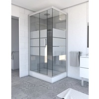 Marwell Komplettdusche »Grey River 2 Rectangle«, HxT: 215 x 80 cm - silberfarben | weiss